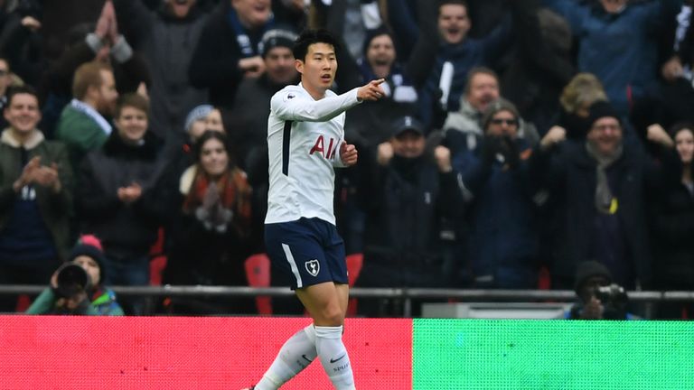 Son scored twice against Huddersfield