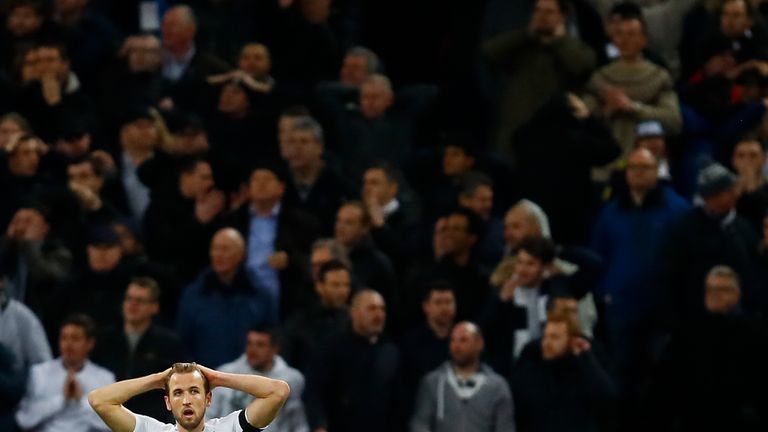Harry Kane hit the post moments before the final whistle