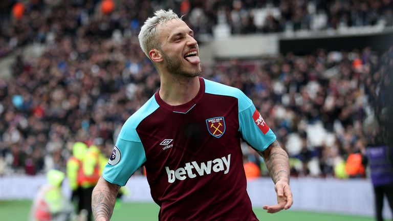 Marko Arnautovic was honoured by West Ham