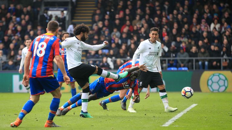 Salah scored the winning goal at Selhurst Park in the closing stages