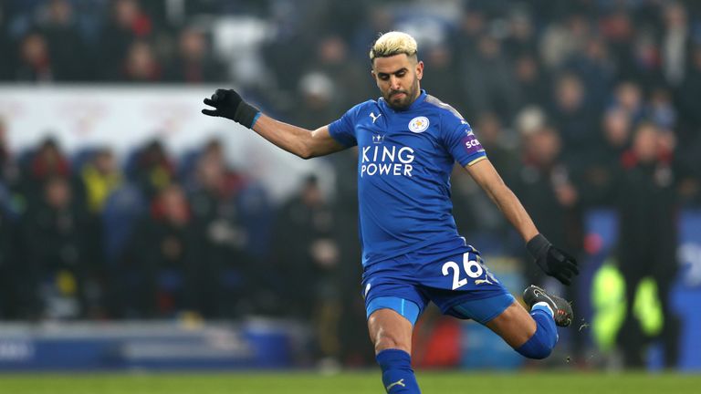 Leicester's Riyad Mahrez was targeted by Manchester City in January