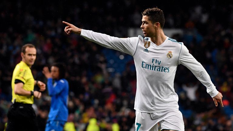 Cristiano Ronaldo scored his 300th La Liga goal in Real Madrid's win against Getafe