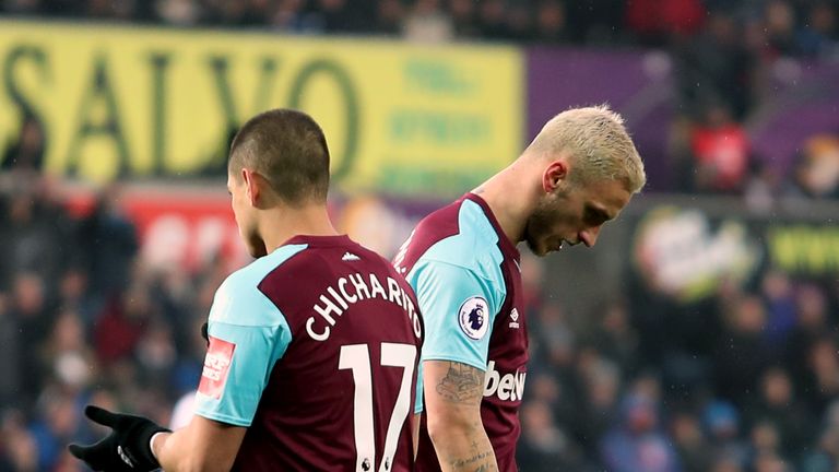 West Ham suffered a third straight league defeat to Burnley on Saturday