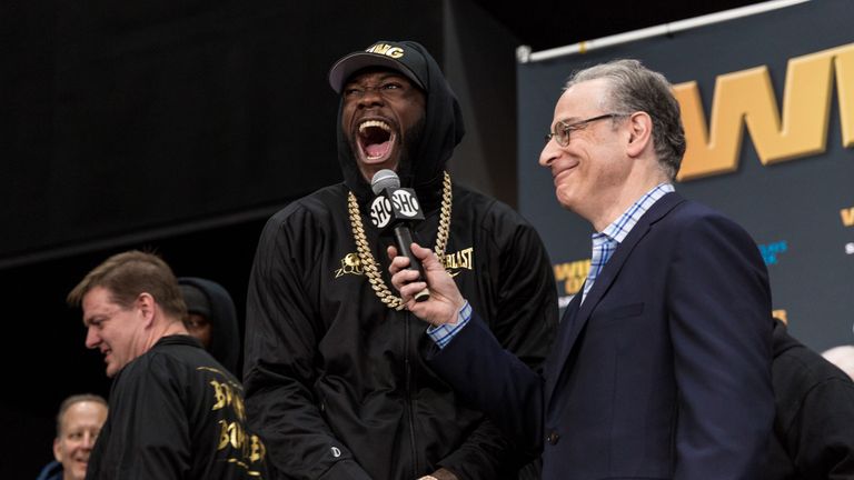 Deontay Wilder is due to attend the Joshua-Parker fight in Cardiff