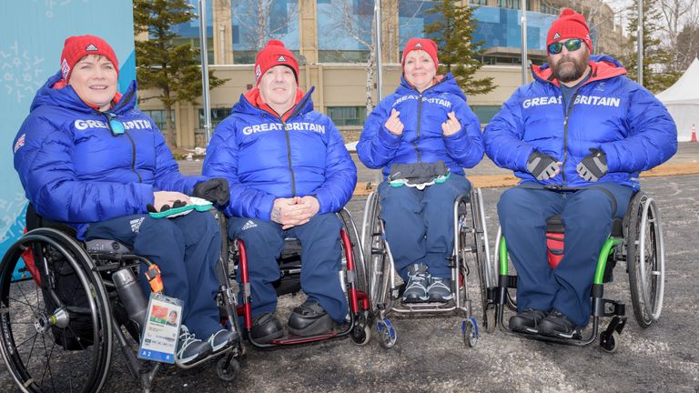 Team GB's Winter Paralympic wheelchair curling team