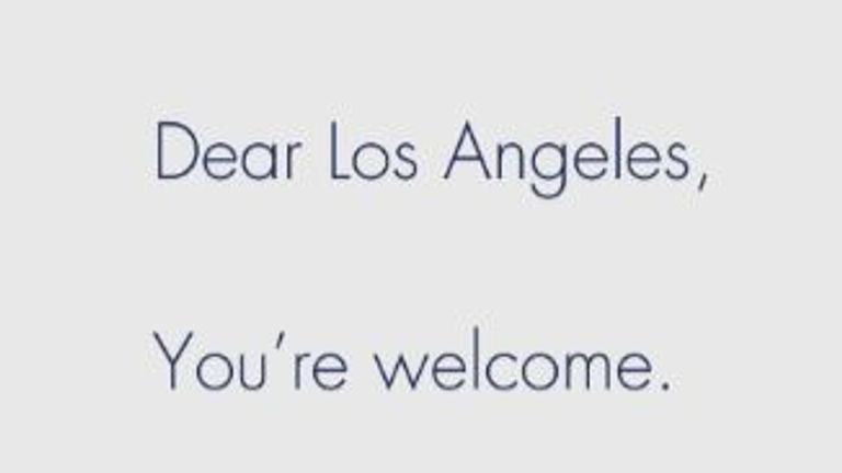 Ibrahimovic put his signature at the bottom of this LA Times advert