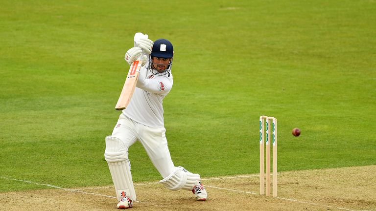 Alastair Cook scored 84 for Essex against Hampshire at The Ageas Bowl, reaching his fifty from 84 deliveries