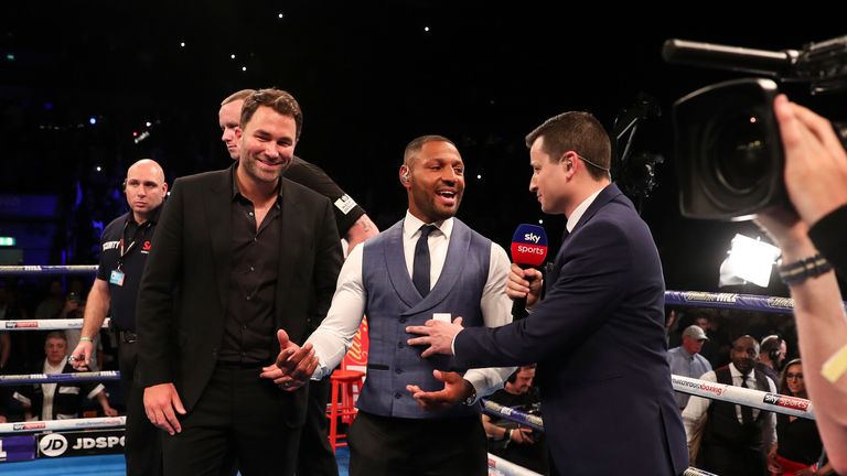 Brook stepped into the ring and called for a clash against Khan