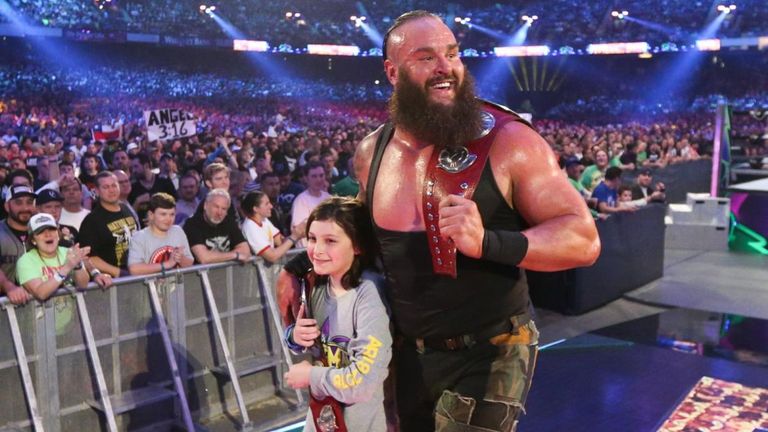 Braun Strowman selected a young fan from the crowd to be his tag-team partner