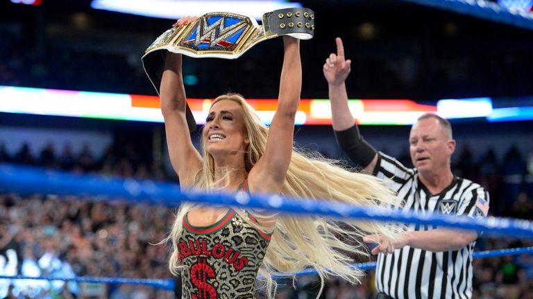 Carmella won the SmackDown women's championship by cashing in her Money In The Bank briefcase last week