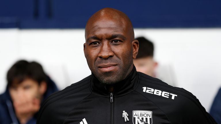 Darren Moore took caretaker charge of West Brom against Swansea after Alan Pardew left by mutual consent on Monday