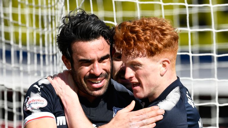 Sofien Moussa (L) has scored seven goals in the Scottish Premiership for Dundee this season