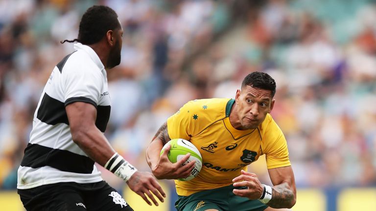 Israel Folau has won 62 caps for the Wallabies