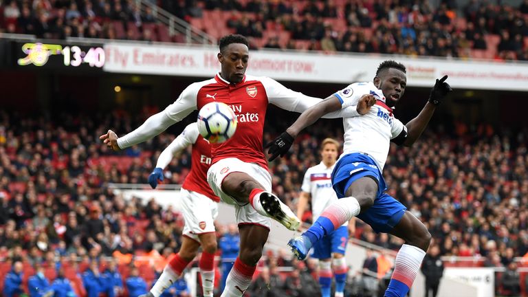 Danny Welbeck in action for Arsenal against Stoke