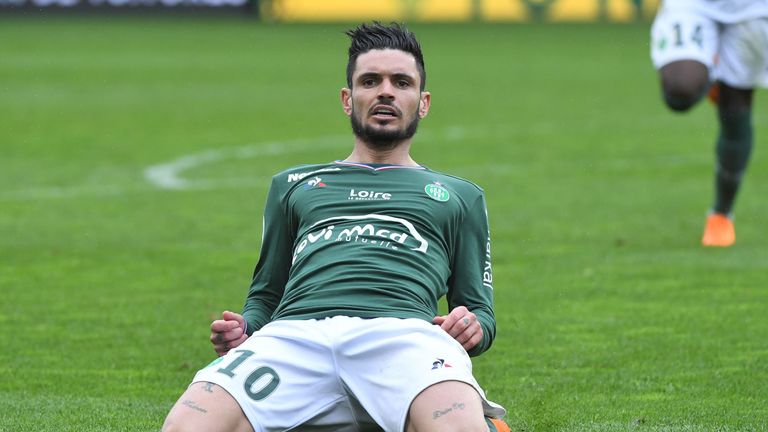 Remy Cabella was on target twice as St Etienne extended their unbeaten run