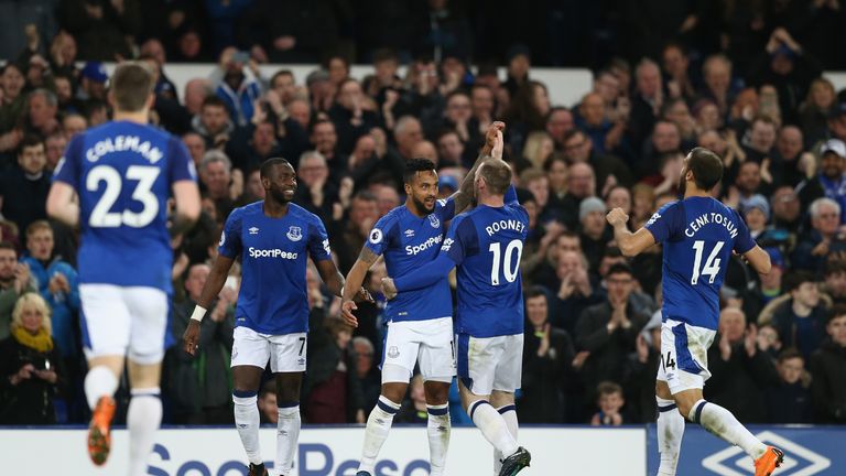 Walcott scored the only goal of the game for Everton against Newcastle