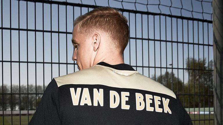 The new away kit comes with gold lettering and numbering