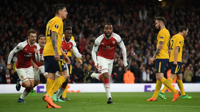 Alexandre Lacazette's goal wasn't enough to secure a first-leg lead for Arsenal