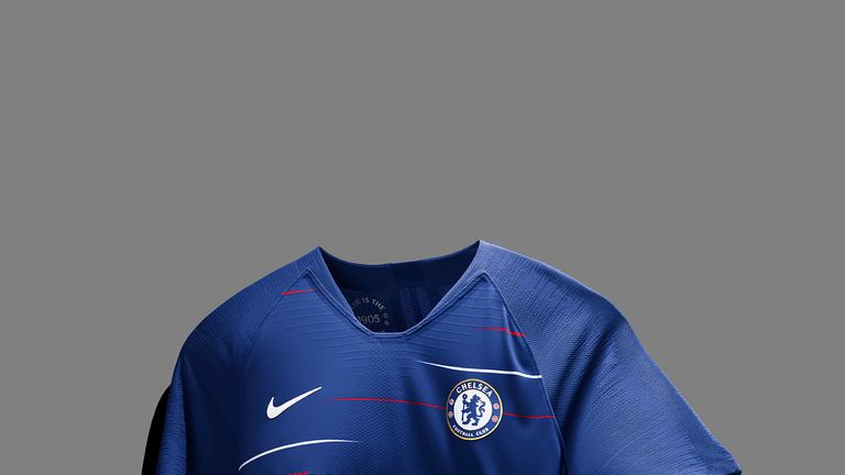 Flashes of colour feature on Chelsea's new home shirt