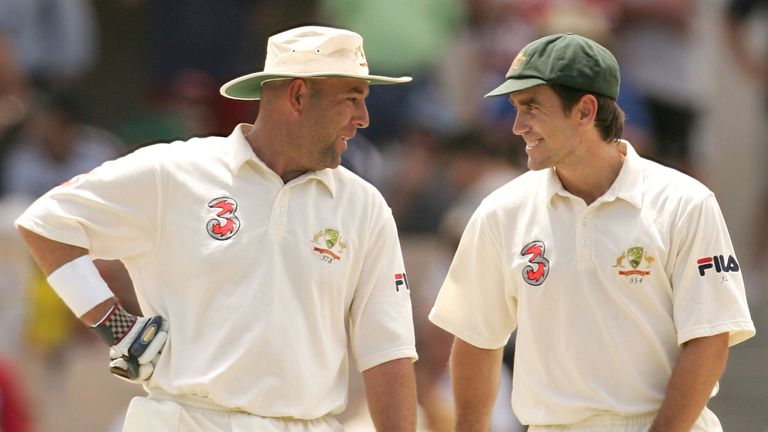 Darren Lehmann (left) and Justin Langer together in their playing days