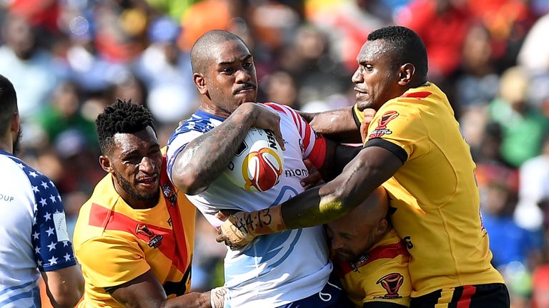 Eddy Pettybourne in action for the USA during the 2017 World Cup