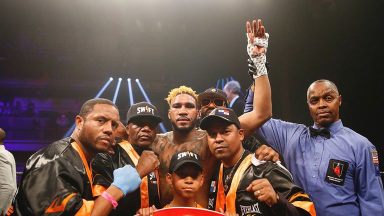 Hurd and trainer Rodriquez (second right) want Brook next