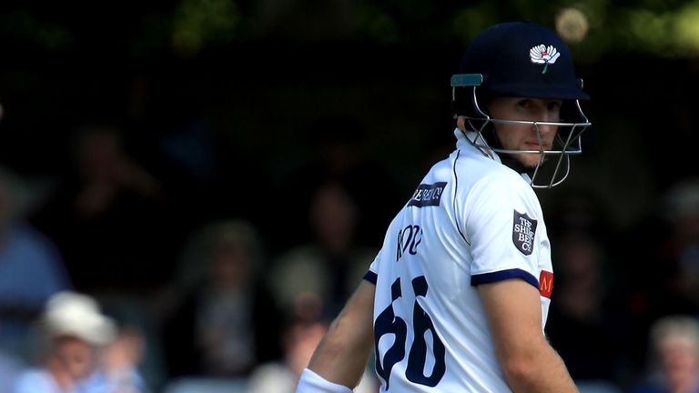 Joe Root lasted just one ball on his County Championship return