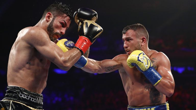 Linares' (left) record now stands at 44-4 while Lomachenko's is 11-1-0