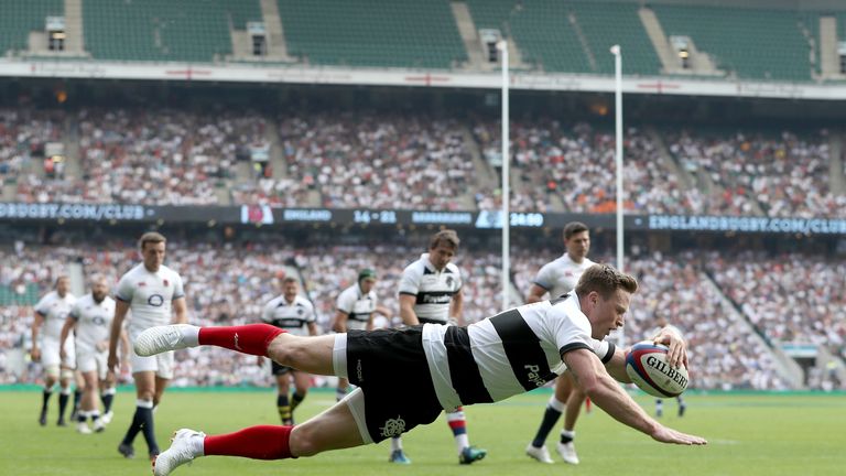 Ashton scored a hat-trick for the Barabarians against England in May