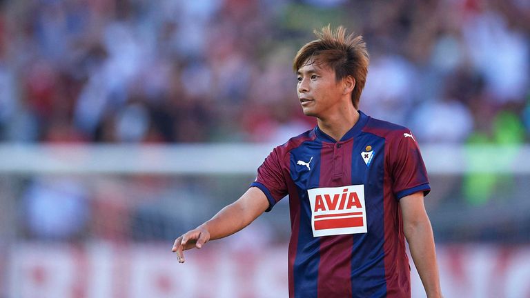 Takashi Inui scored during Eibar's 4-1 thrashing of Girona