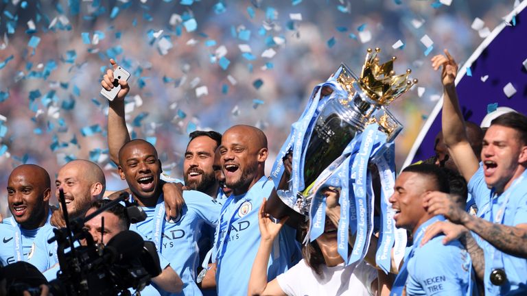 Manchester City were crowned Premier League champions for the first time in four years