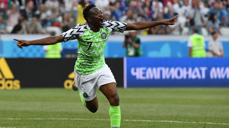 Ahmed Musa scored twice for Nigeria in their last game against Iceland