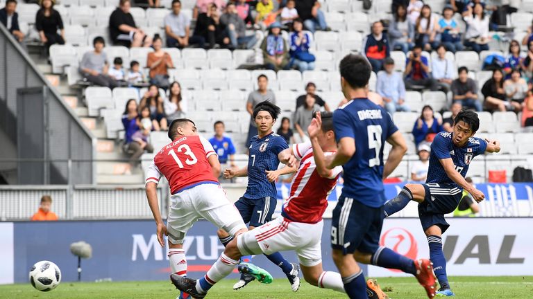 Borussia Dortmund forward Shinji Kagawa was on target for Japan