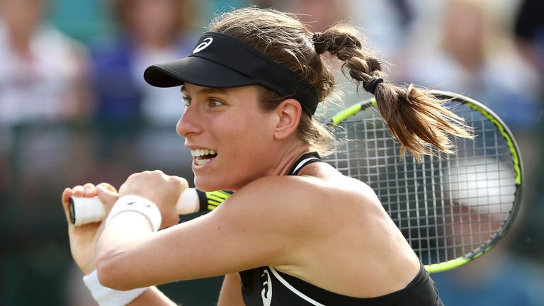 Johanna Konta defeated Donna Vekic in straight sets