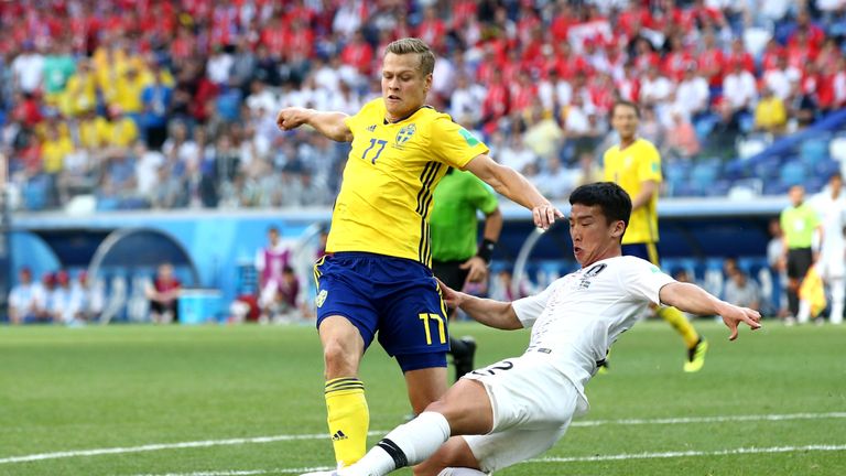 Kim Min-woo fouls Viktor Claesson inside the box, leading to a VAR decision penalty