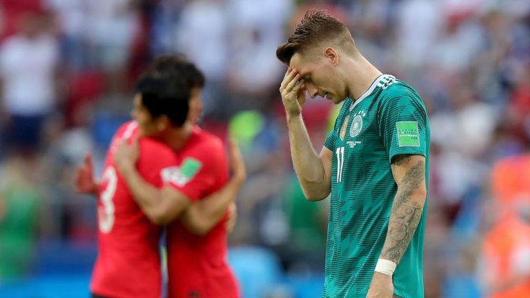 Marco Reus was among those left dejected as Germany were beaten