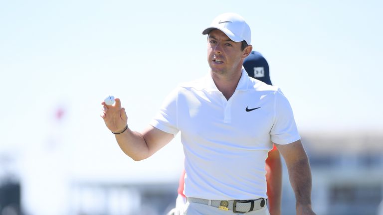 Back-to-back birdies lifted McIlroy's spirits late in his round