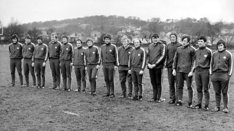 Nairn MacEwan (centre) won 20 caps for Scotland