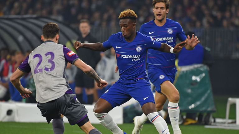  Callum Hudson-Odoi was a threat throughout the first half. 