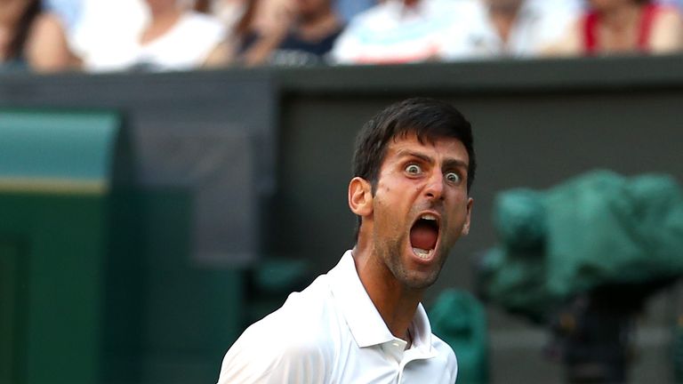   Djokovic faced a passionate center in his victory over Kyle Edmund 