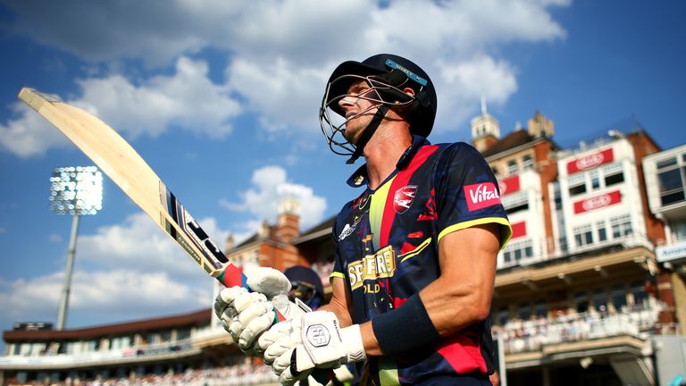 Joe Denly put in an incredible match-winning display for Kent, striking a century and taking a hat-trick