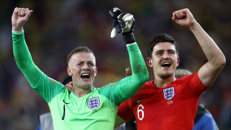Jordan Pickford and Harry Maguire impressed against Colombia