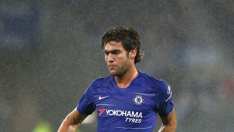   Marcos Alonso played the first half of Chelsea's victory over Perth Glory 