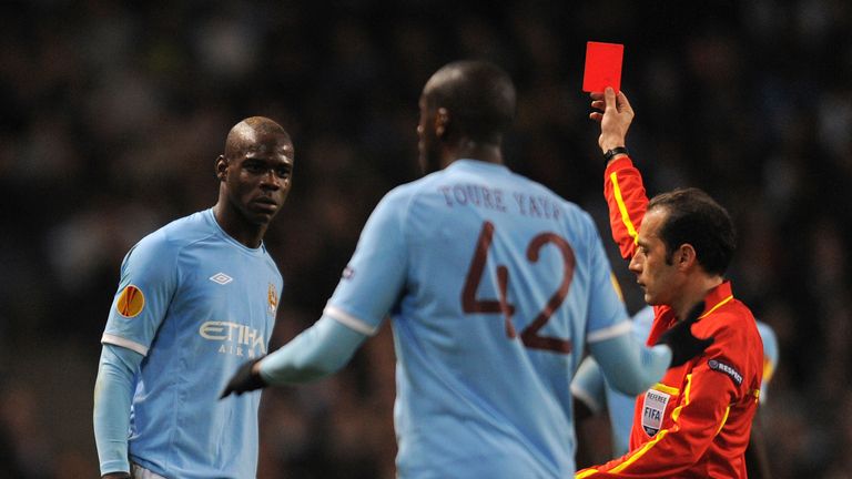 Cakir showed a red card to Mario Balotelli in 2011