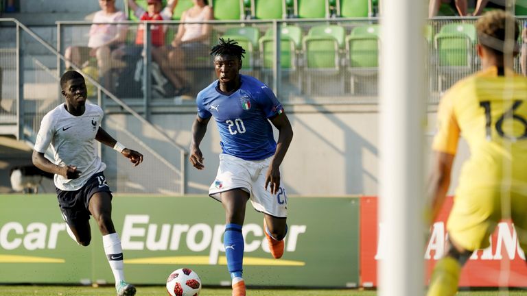 Italy's Moise Kean will be in action on Sunday