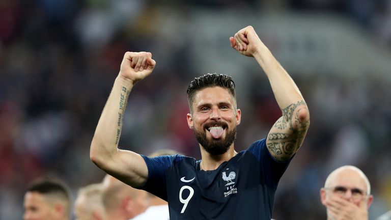 Olivier Giroud helped France to win the 2018 World Cup in Russia