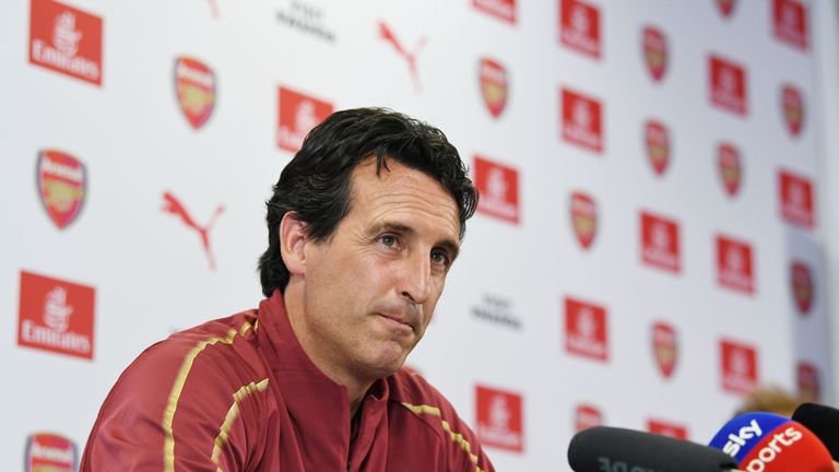 Arsenal head coach Unai Emery is preparing his side to take on Atletico Madrid