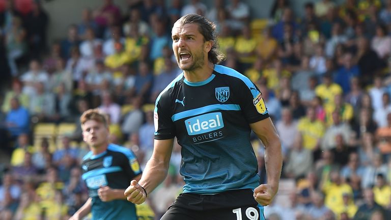 Jay Rodriguez celebrates his equaliser