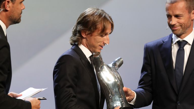 Ronaldo was beaten to the award, voted for by coaches and journalists, by former Real team-mate Luka Modric