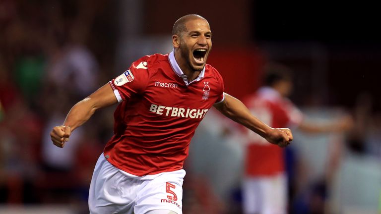 Nottingham Forest's Adlene Guedioura celebrates scoring his side's first goal